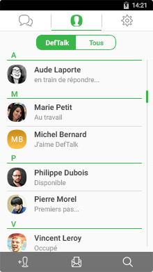 Correspondance protégée DefTalk
